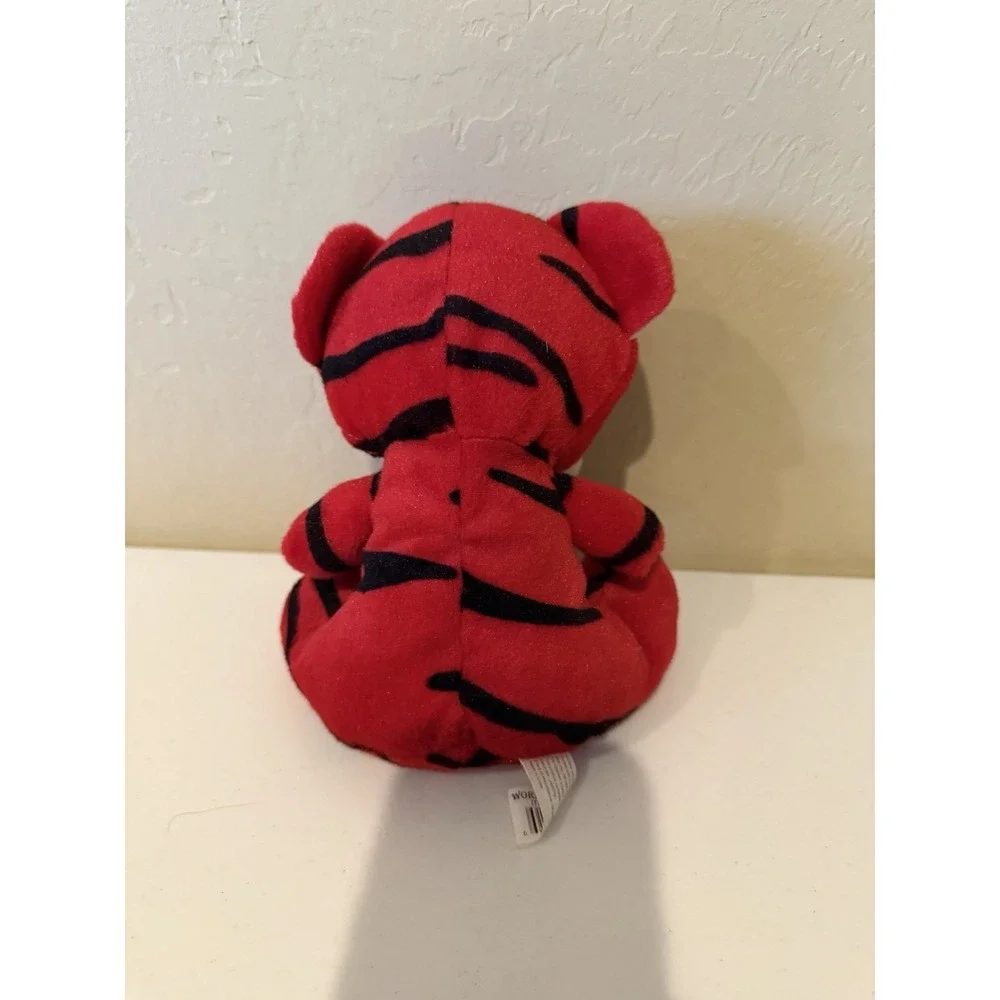 World‎ Plush Inc Red Tiger Stuffed Animal Black Stripes 10" GS-1675 - Picture 2 of 4